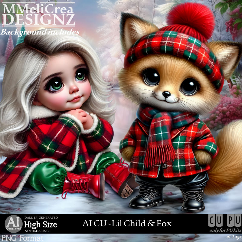 (image for) AI - CU Lil Child & Fox (CU4PU/PNG)